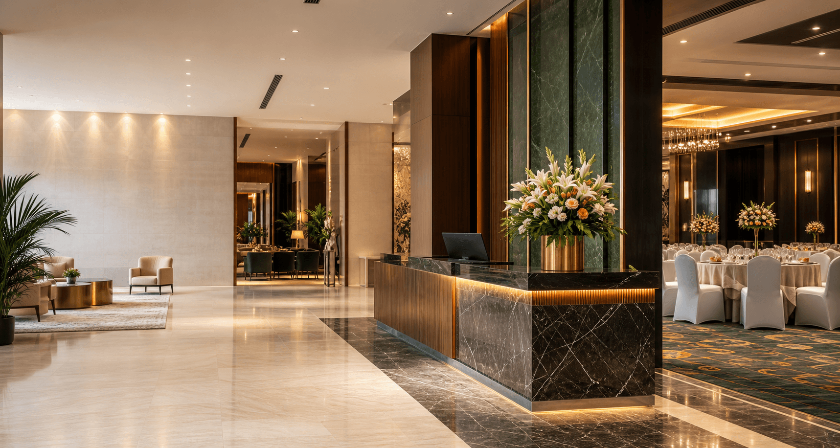 Premium hotel and event venue interior