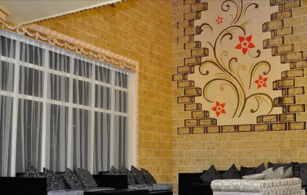 Hotel lounge.